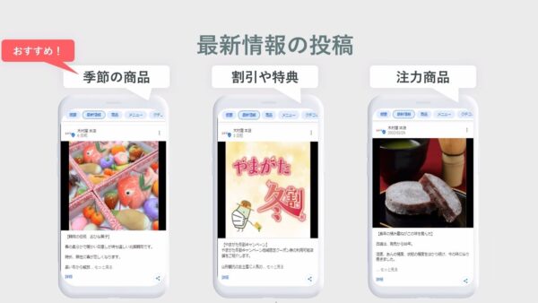 最新情報の投稿バリエーション