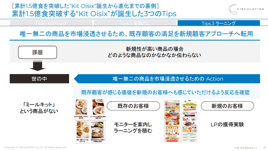 Kit Oisix誕生の3つのTips Tips.3 ラーニング