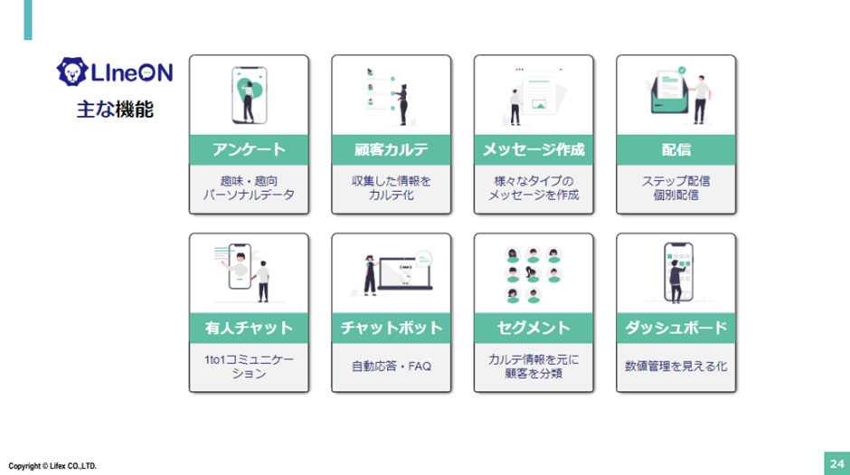 LIneON(LINE連携ツール)を導入すると何ができる?