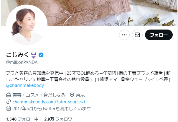 現在では3万人近いフォロワー数のこじみくさん(Xアカウント)