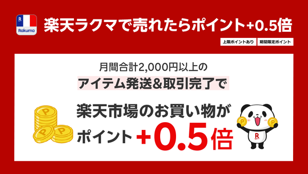 楽天、「SPU」に「楽天ラクマ」を追加しポイント進呈率を向上