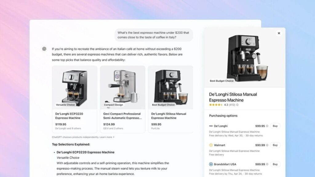 ChatGPTがショッピング機能を拡充!GPT-4oで商品提案に対応、EC事業者への掲載機会も