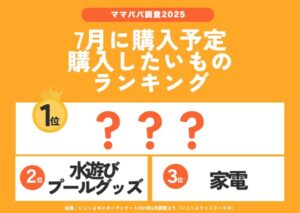 【2025年最新】子育て世帯が7月に購入したいものランキング発表！1位は子供用品・玩具、Nintendo Switch 2に注目の声