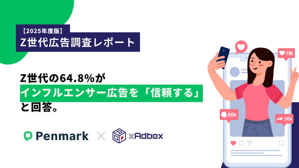 Z世代の64.8%がインフルエンサー広告を「信頼する」と回答、ペンマークとエニアドの共同調査で明らかに