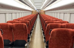 改造前の車両内