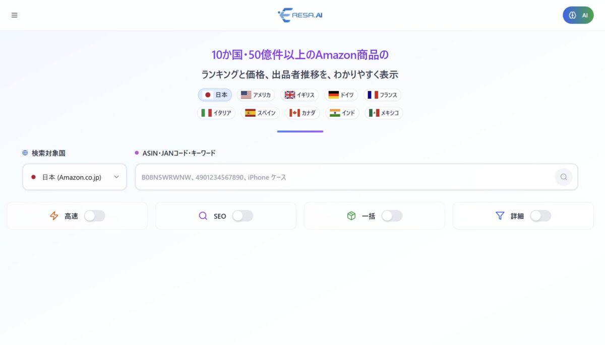 ERESA AIの主な特徴