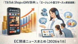 「TikTok ShopのGMV急伸」と「エージェント型コマースの実装進展」EC関連ニュースまとめ【2026年１月】