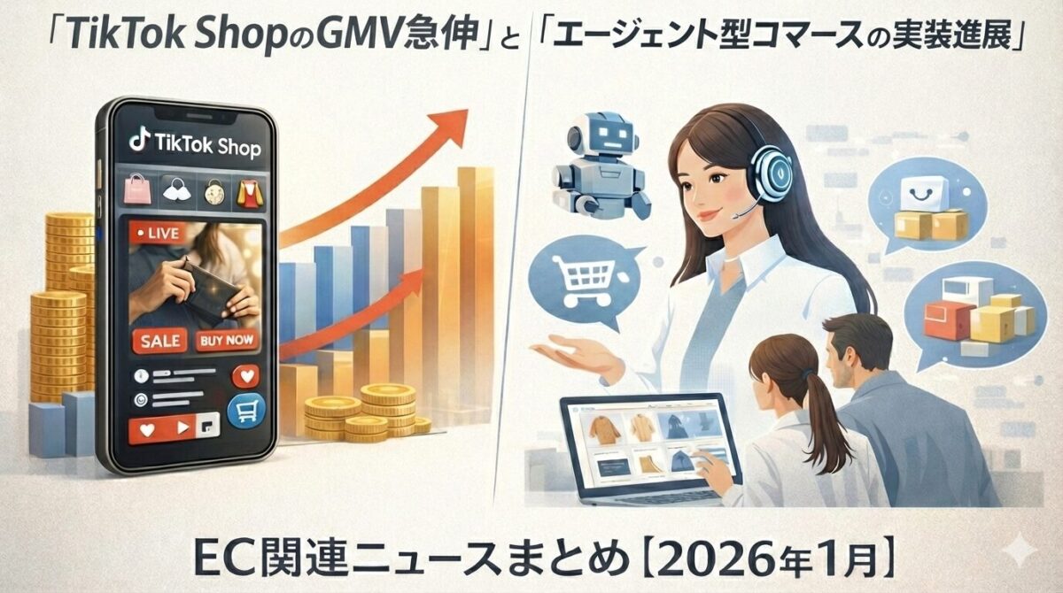 「TikTok ShopのGMV急伸」と「エージェント型コマースの実装進展」EC関連ニュースまとめ【2026年1月】