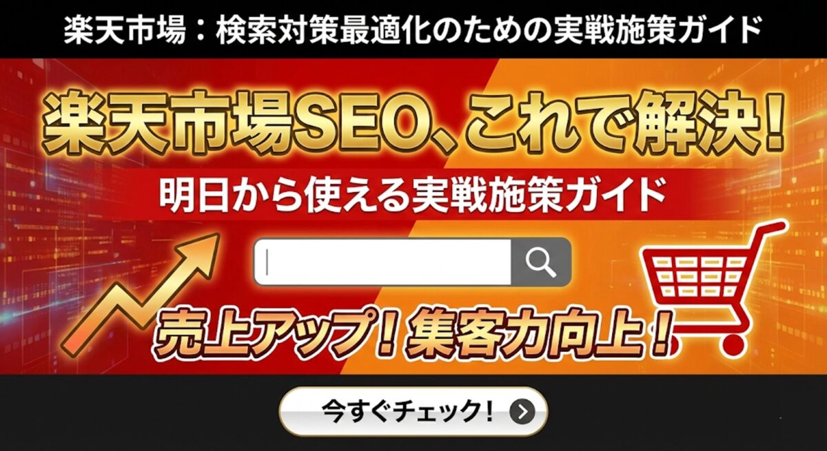 楽天市場：検索対策（SEO）最適化のための実戦施策ガイド