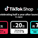 TikTok Shop、日本提供開始から半年で登録セラー数5万店・クリエイター20万人に拡大