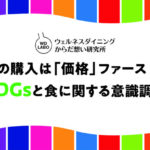 SDGs認知度9割も「価格重視」6割、ウェルネスダイニングが食品購入に関する意識調査を実施