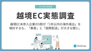 越境EC未実施の事業者50%が1年以内の参入を検討、課題は「集客」と「国際配送」－ZenGroup調査