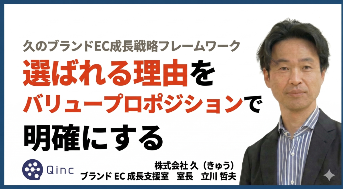 選ばれる理由をバリュープロポジションで明確にする【久のブランドEC成長戦略フレームワーク】