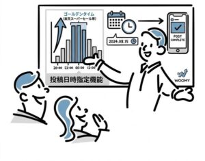 WoomyCasting、楽天スーパーSALE等のセールPRにおける最適投稿時間をAI分析で解明
