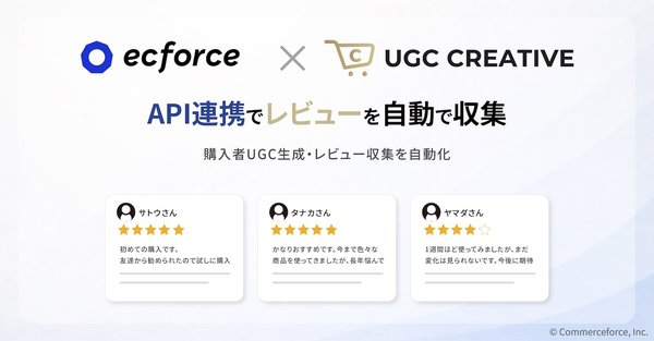 コマースフォース「UGCクリエイティブ」とSUPER STUDIO「ecforce」がAPI連携を開始し業務効率化を実現