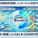 日本の広告費８兆円突破、インターネット広告が５割超に：EC関連ニュースまとめ【2026年３月】