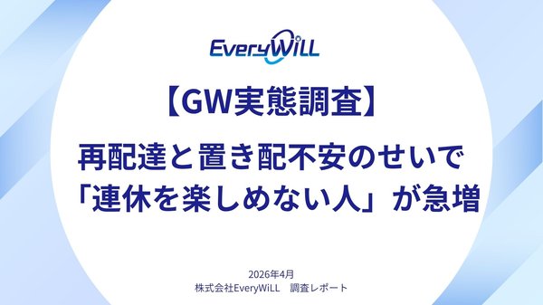 GW中の宅配受け取り不安で約8割が「置き配」に懸念、トリイクが実施した意識調査で判明