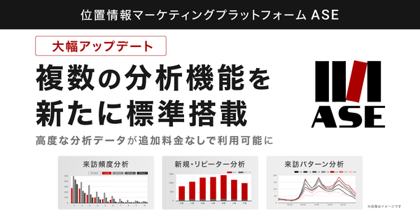 フリークアウト、位置情報マーケティングプラットフォーム「ASE」の分析機能を大幅アップデート