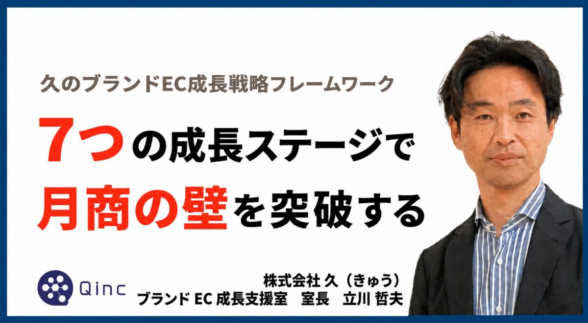 ７つの成長ステージで月商の壁を突破する【久のブランドEC成長戦略フレームワーク】