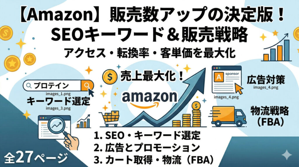 【Amazon】継続的に売上を伸ばすための運用ガイド～SEO・Amazon広告・カート獲得～