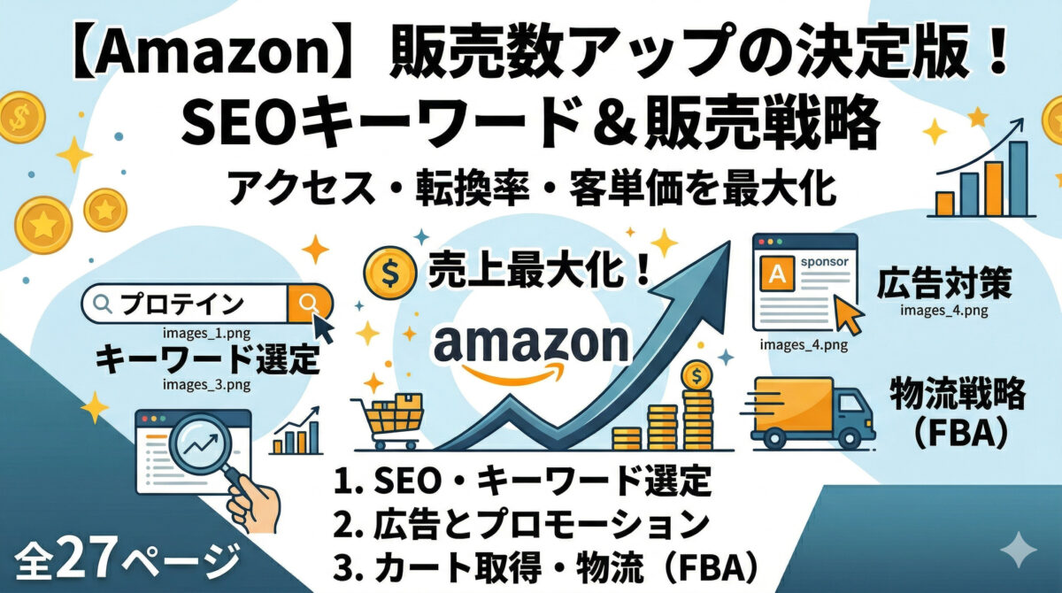 【Amazon】継続的に売上を伸ばすための運用ガイド～SEO・Amazon広告・カート獲得～