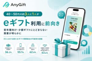 40〜50代のeギフト利用実態調査、3人に1人が「贈りたい」と回答 AnyReach株式会社が意識調査を実施