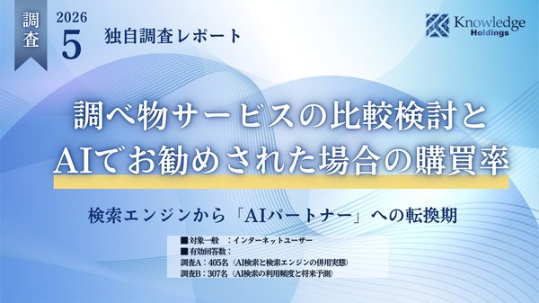 AI検索と従来検索の併用実態調査、約半数がAI回答後に「裏付け確認」行動を実施 - ナレッジホールディングス