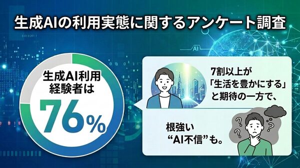 生成AI利用率76%に到達、ChatGPTとGeminiが日常ツールとして定着─インパクトフィールド調査