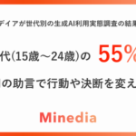 Z世代の55%が「生成AIのアドバイスが行動や判断に影響」株式会社マインディアの意識調査で判明