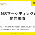 SNSマーケティング動向調査、月間予算は10万円～30万円未満が最多でショート動画への投資意向が高まる
