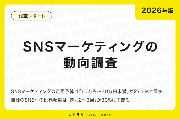 SNSマーケティング動向調査、月間予算は10万円～30万円未満が最多でショート動画への投資意向が高まる