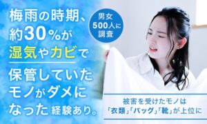 梅雨時期の部屋と不用品に関する調査、約3割が「部屋のモノが多い」と気になった経験あり
