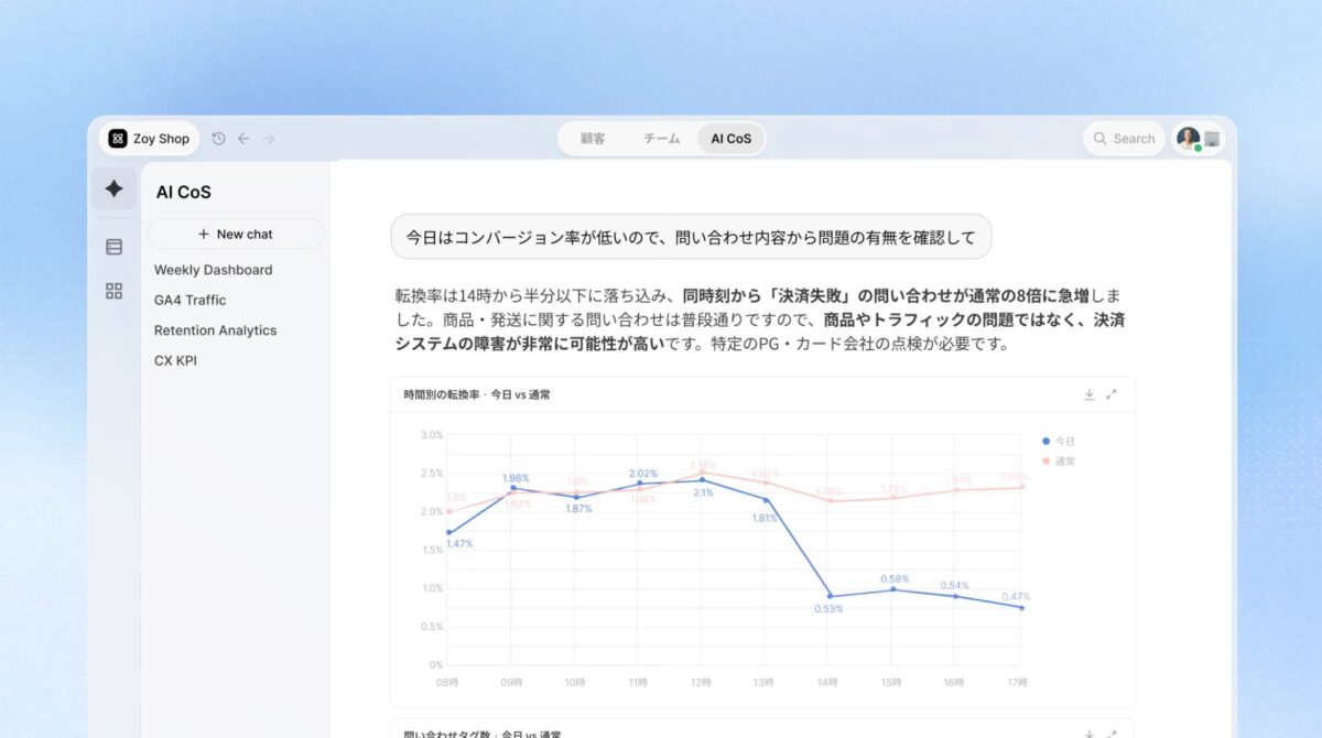 チャットでの質問機能イメージ