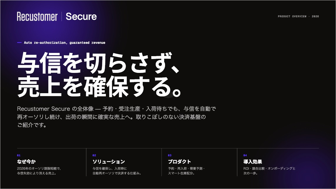 2026年7月施行「25日ルール」でEC予約販売の決済が止まる ― オーソリ短縮の影響と売上消失を防ぐ対策