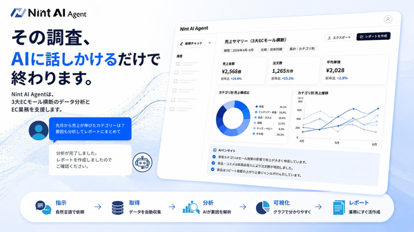 NintがチャットでECデータ分析を支援する「Nint AI Agent」を2026年7月提供開始