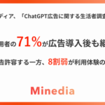 ChatGPT広告の日本展開開始、生成AI利用者の71%が継続利用意向も若年層で利用頻度低下の兆し―マインディア調査