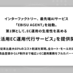 インターファクトリーがAI技術活用のEC運用代行サービス「EBISU AGENT」を開始、従来比最大60%のコスト削減を実現