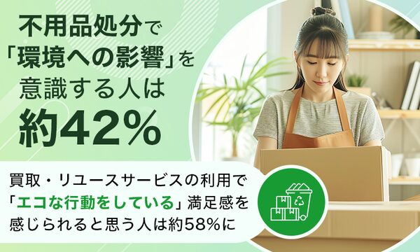 不用品買取は環境に良い?79.8%が肯定も実際に意識するのは42.2% NEXER Groupとエコゼストが調査