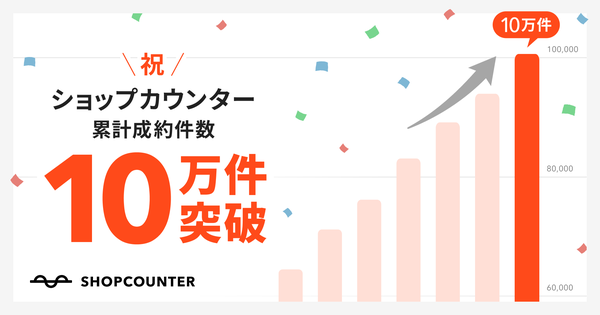 ショップカウンター、累計成約件数10万件を突破 2年で5万件から倍増しポップアップストア市場が拡大
