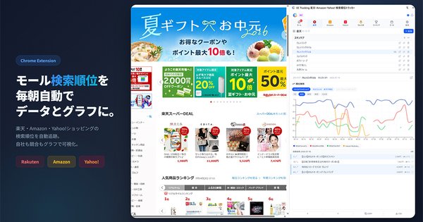 楽天・Amazon・Yahoo!の3モール横断検索順位追跡ツール「EC-Tracking」が正式リリース