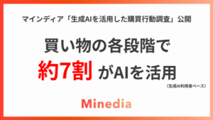 生成AIの買い物利用、約7割が「購入決定の参考」に活用 マインディアが購買行動調査を実施