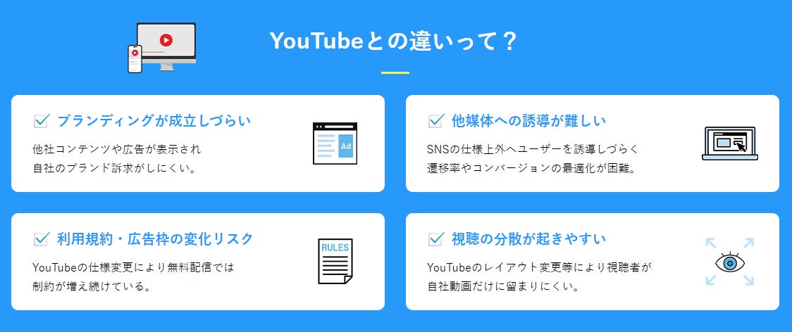 無料プラットフォームとの違い