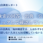 AI検索の出典確認は15.2%のみ、確認しない人ほど不信感が強い傾向が明らかに|ナレッジホールディングス調査