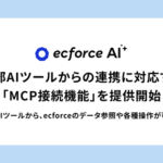 SUPER STUDIO、「ecforce AI」でMCP接続機能を提供開始―外部AIツールからデータ参照・操作が可能に