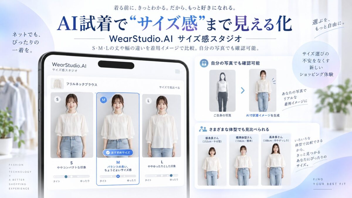 サイズ選びに使えるAI試着がほしいに応える