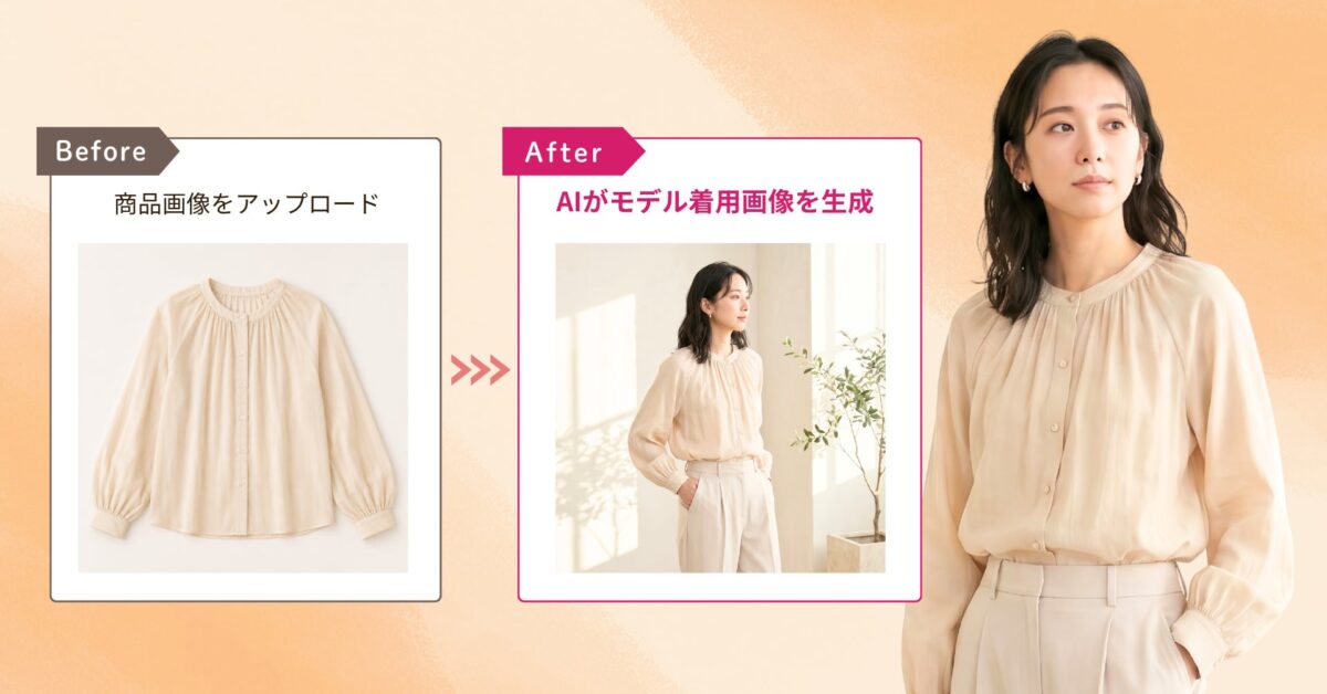 商品画像からモデル着用画像を生成