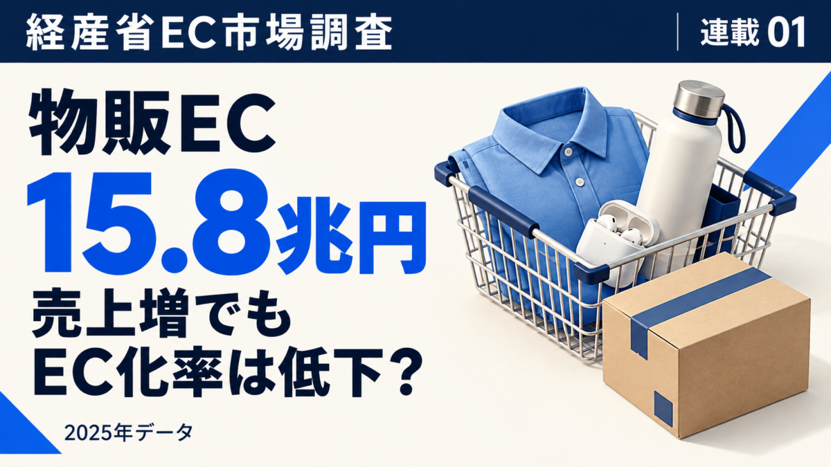 売上増でもEC化率は低下?15.8兆円の物販EC市場をカテゴリー別に読み解く